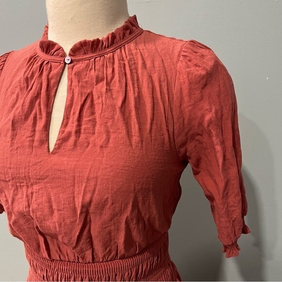 Nine West Ruffle Blouson Dress in Mauve Jewel Size XS - Picture 5 of 10